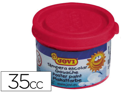 Bote 35 ml. témpera escolar Jovi bermellón